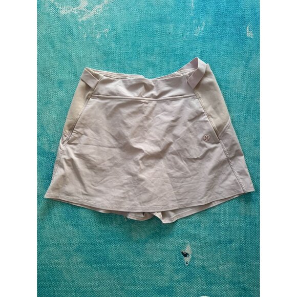 LULULEMON LIGHT PINK WOMENS GOLF SKORT SZ 10 - Picture 2 of 4